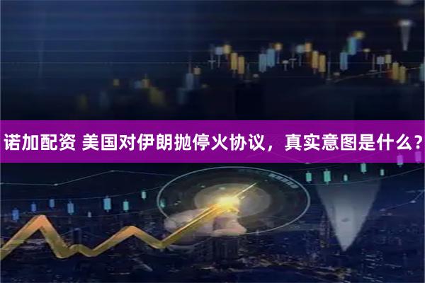 诺加配资 美国对伊朗抛停火协议，真实意图是什么？